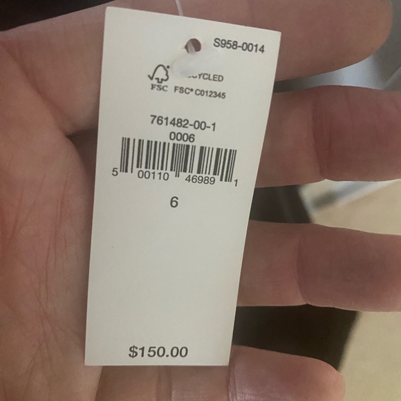 NEW! Banana Republic Vegan leather strapless jumpsuit. Sz 6 - Picture 5 of 5